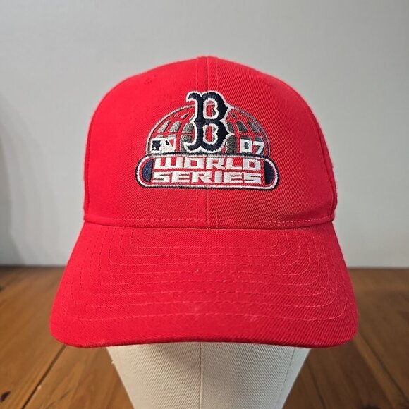 Boston Red Sox Red Baseball Hat Strapback New Era 2007 World Series - Picture 1 of 8